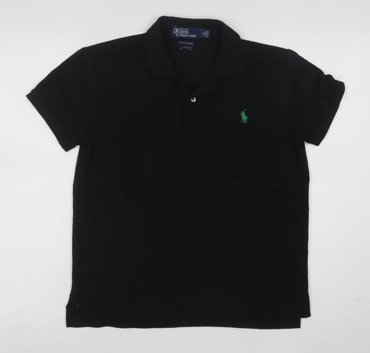 Ralph Lauren Men's Black Classic Fit Earth Polo Shirt M