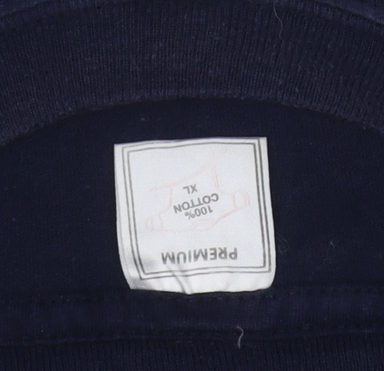 Premium Men's Navy Scotland The Brave XL Cotton T-Shirt