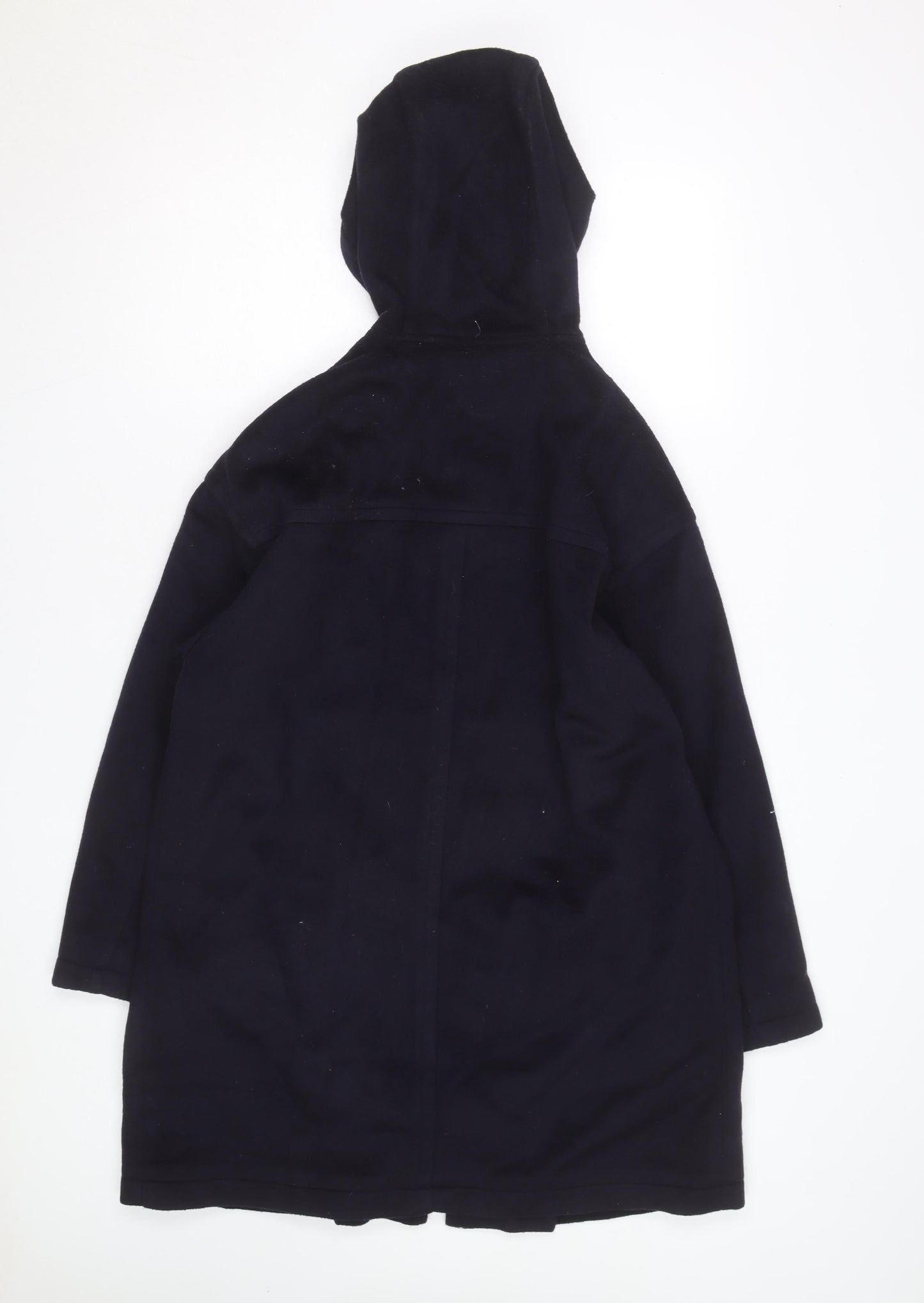 Forecaster Men's Blue Wool Hooded Mid-Length Coat Size S