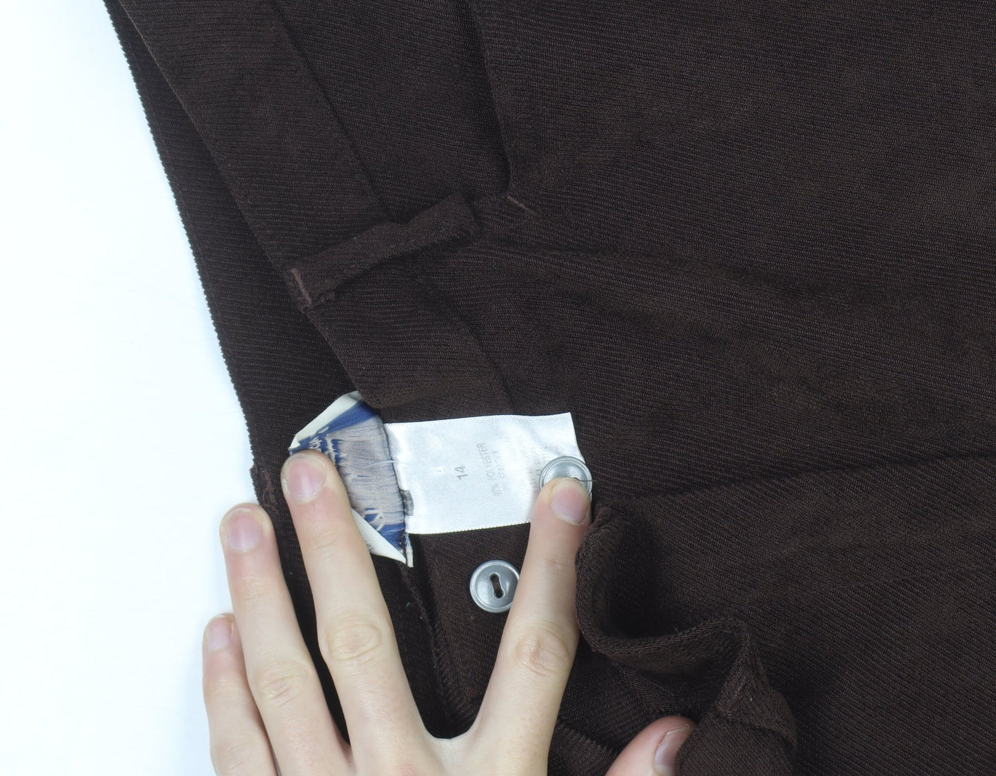 Tradition Country Collection Women's Brown Corduroy Trousers Size 14