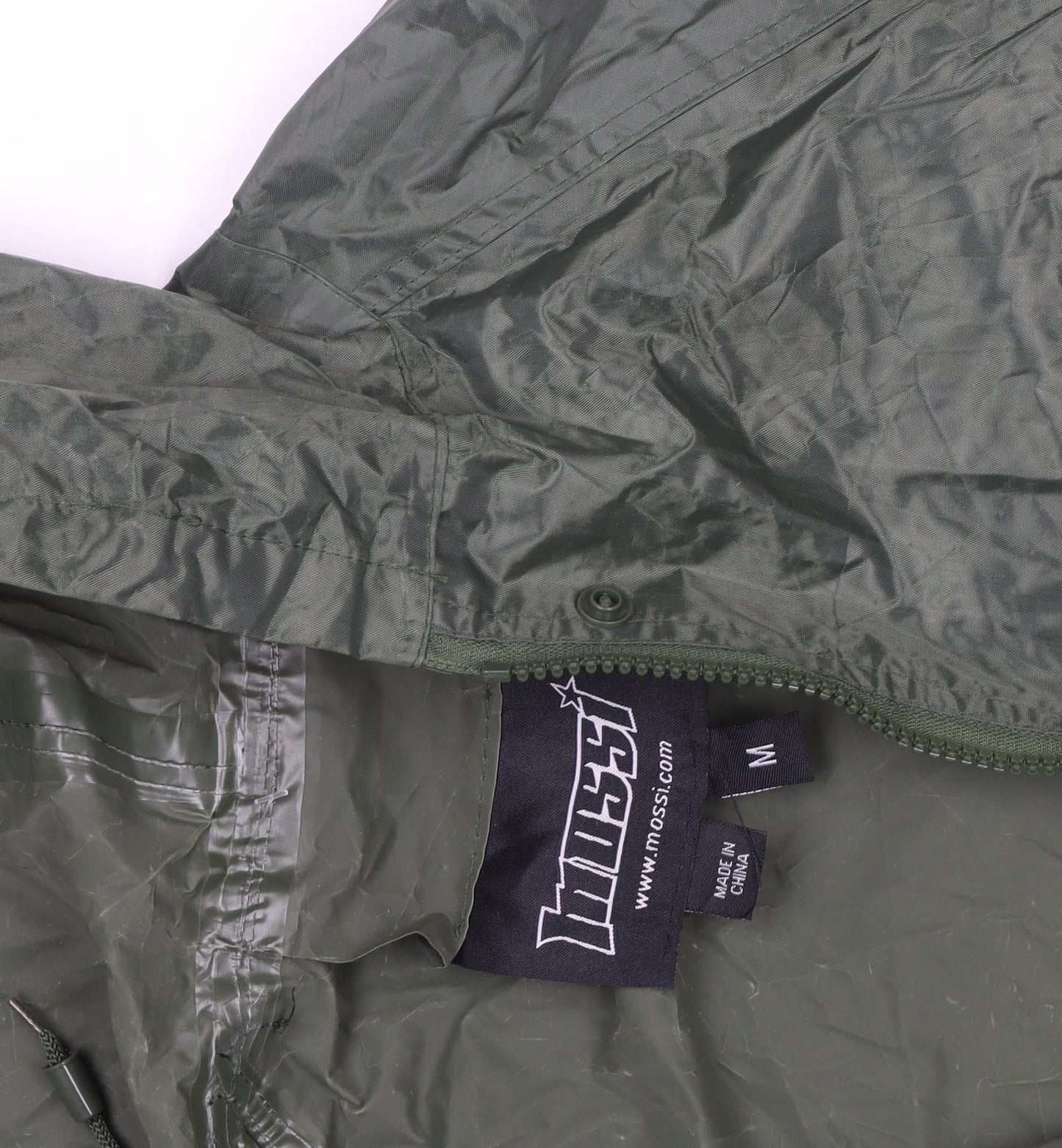 Mossi Mens Green Waterproof Hooded Rain Jacket M