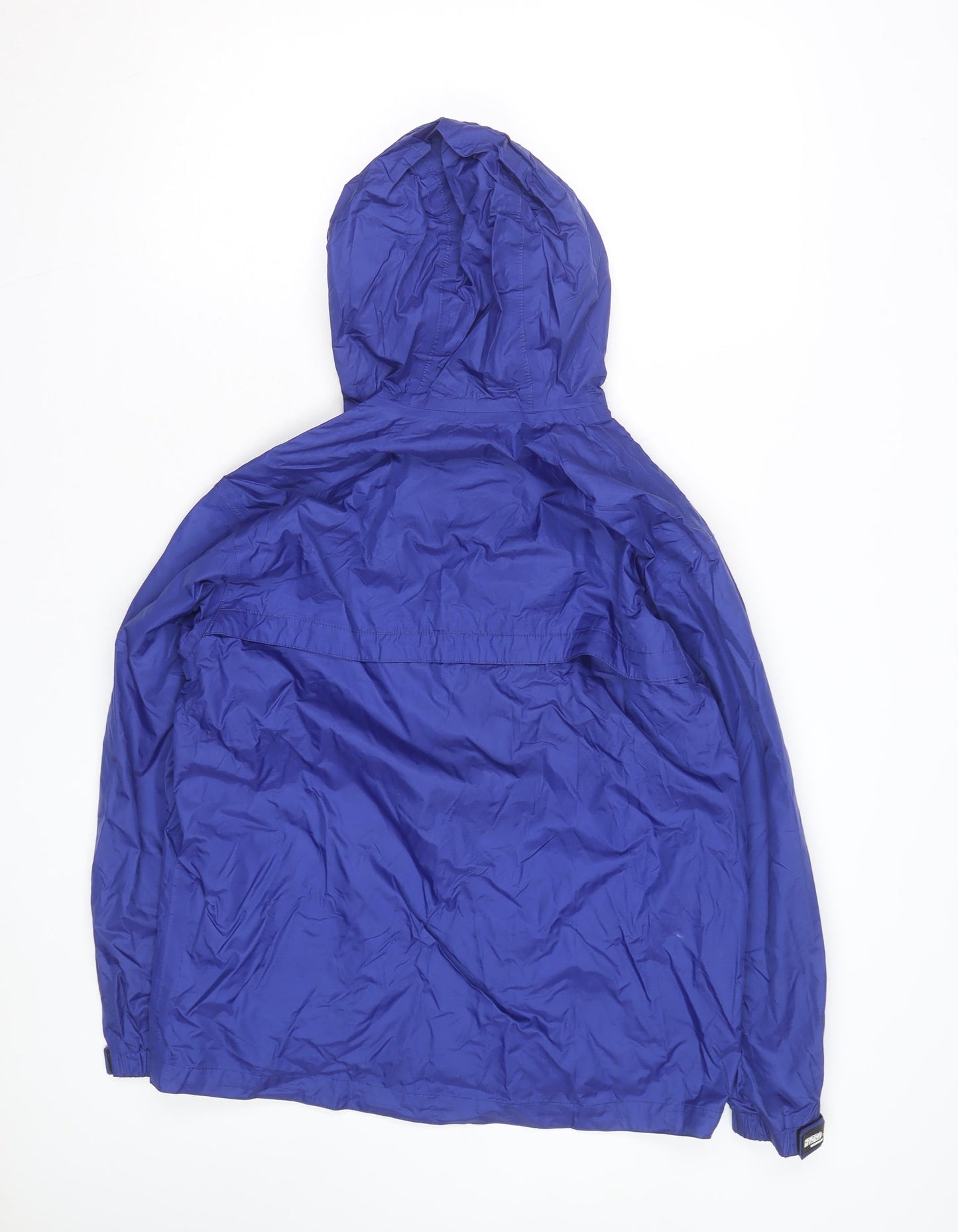 Pacific Trail Boys Blue Waterproof Hooded Rain Coat Jacket Size L