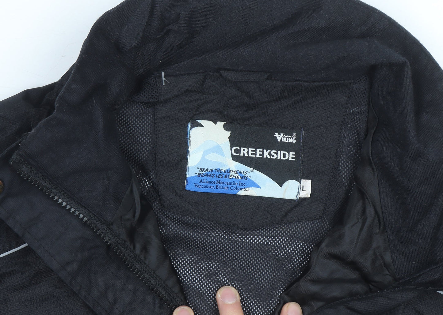 Viking Mens Black L Waterproof Windproof Creekside Rain Jacket