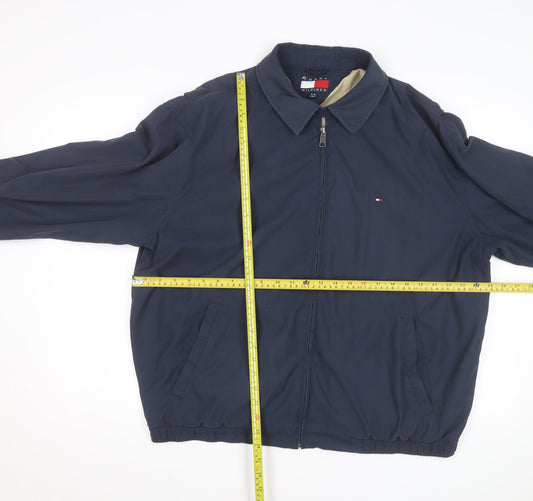 Tommy Hilfiger Men's Blue XL Bomber Jacket Classic Zip Casual