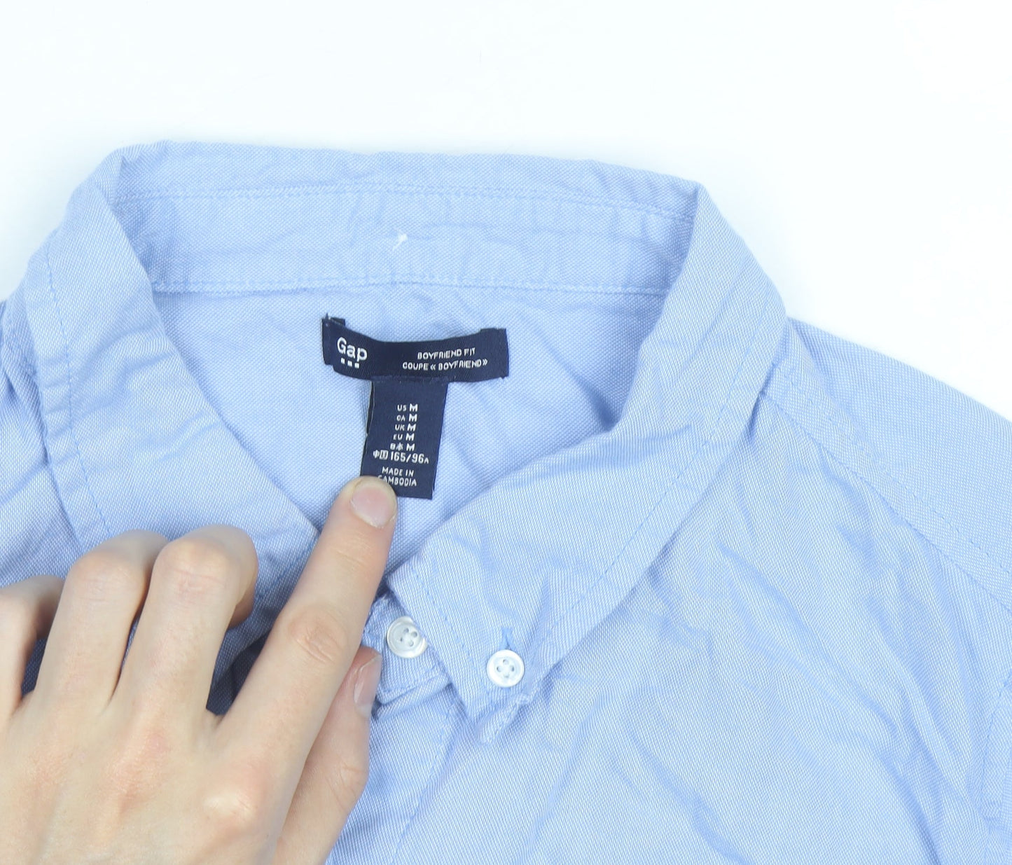 Gap Men's Blue Button-Down Cotton Oxford Shirt Medium