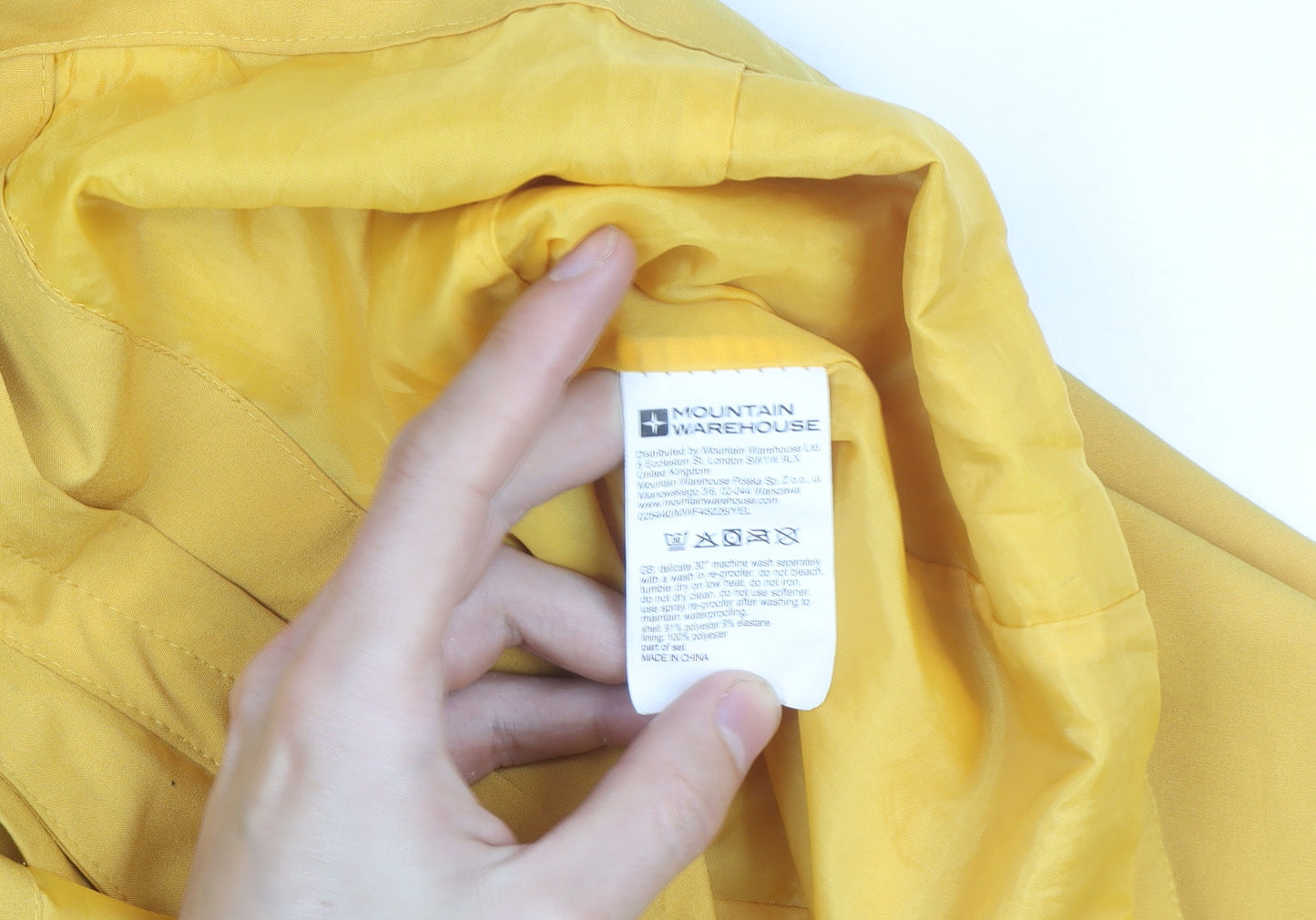 Mountain Warehouse Women’s Yellow Waterproof Rain Coat Size 12