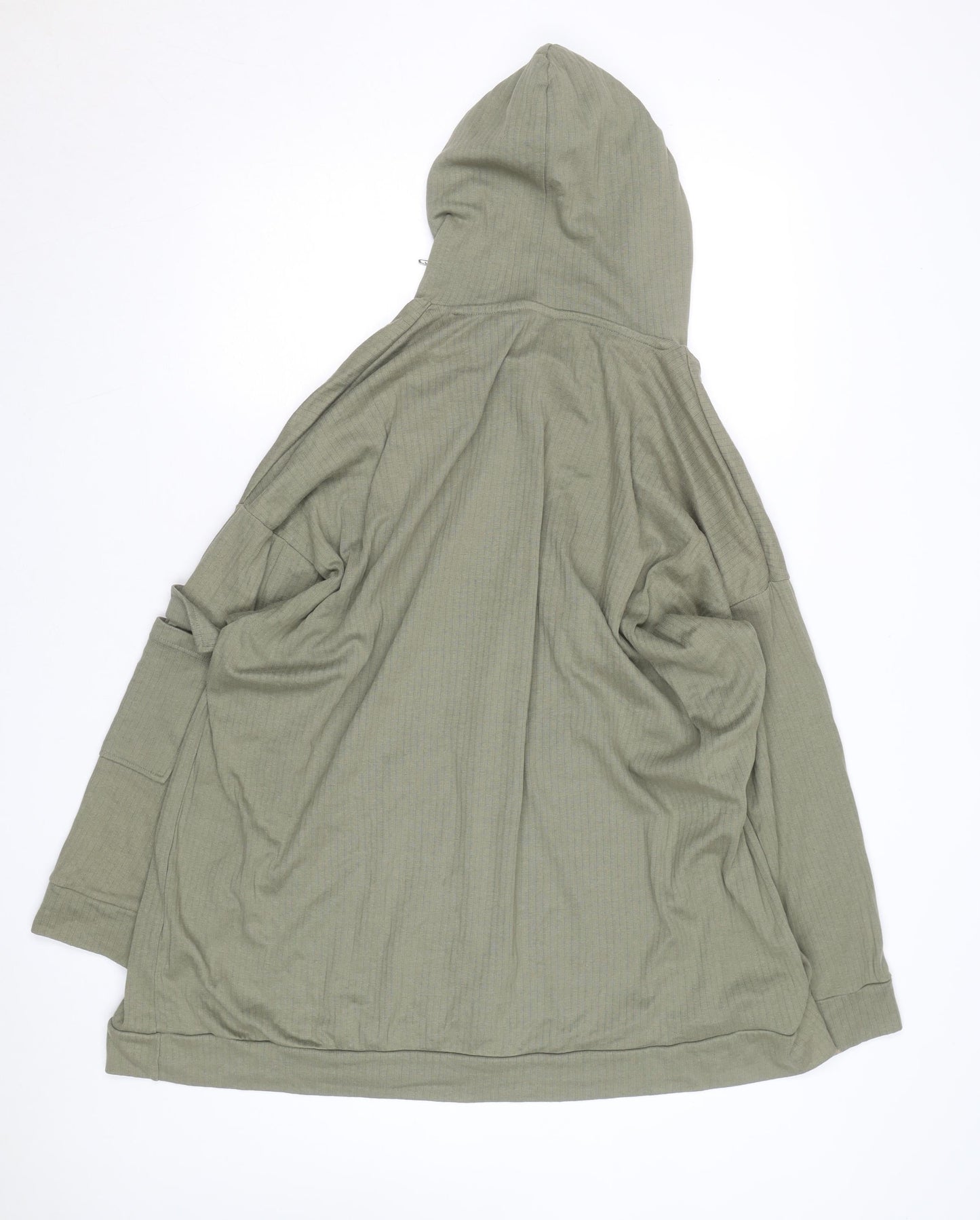 Yours Women Khaki Long Sleeve Pullover Hoodie Size 26-28 Cotton Blend