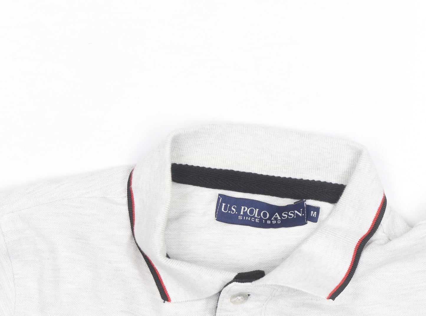 U.S. Polo Assn. Men's Ivory Short Sleeve Cotton Polo Shirt M