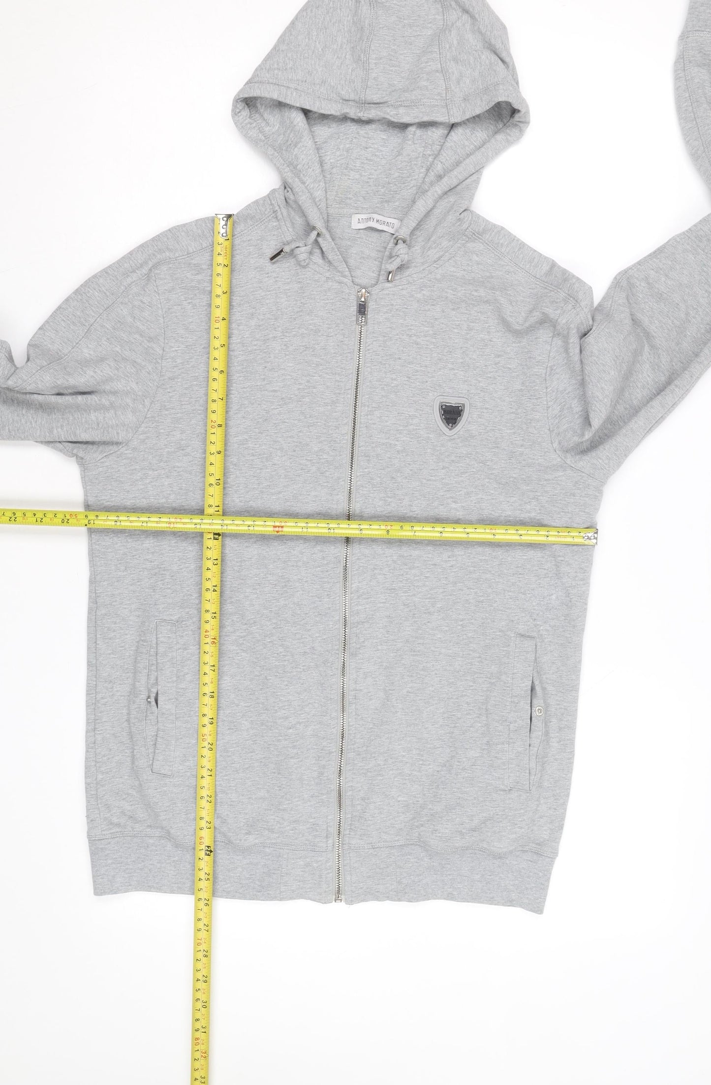 Antony Morato Men's Grey Full Zip Hoodie L Regular Fit