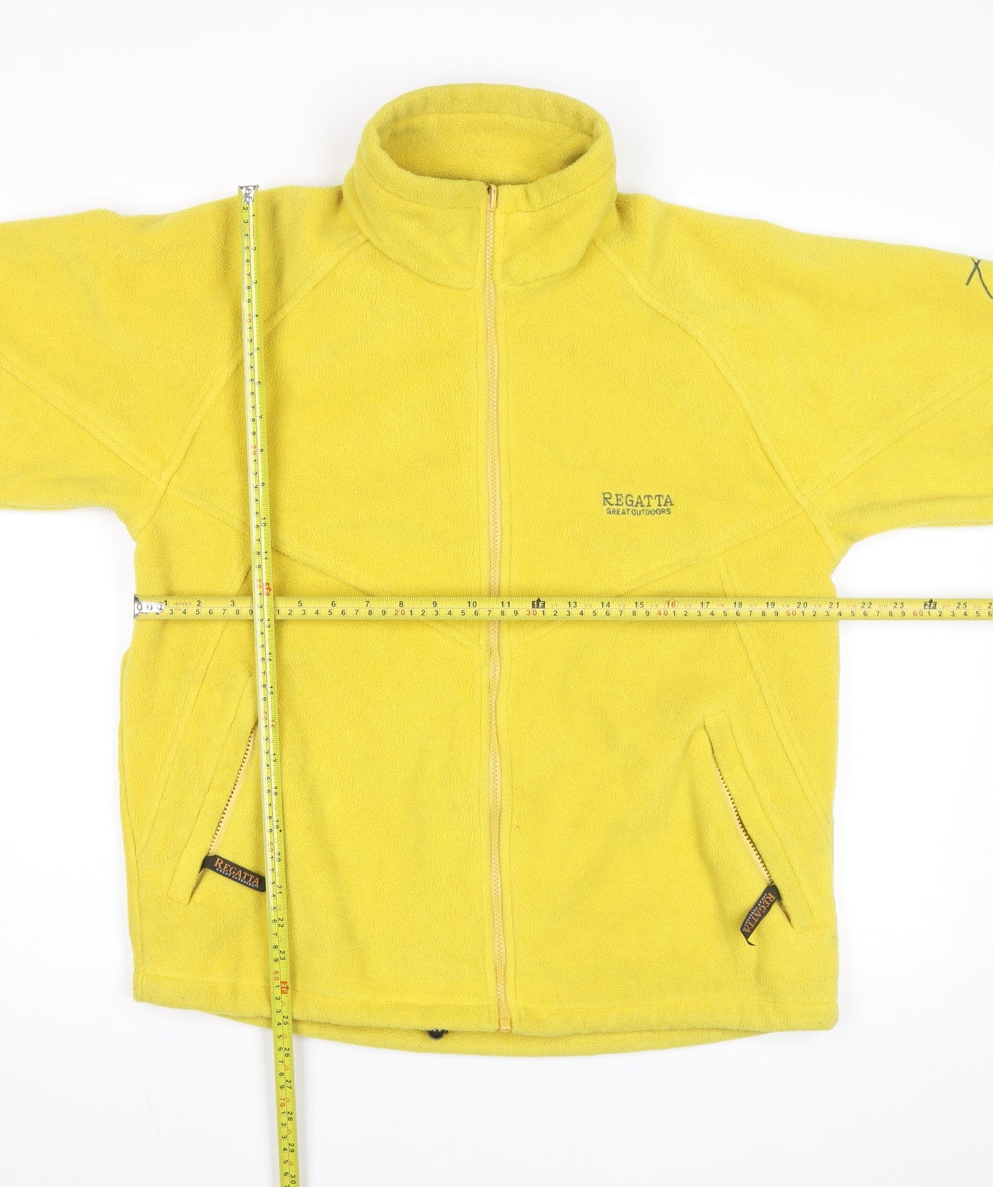 Regatta Men's Yellow Fleece Full Zip Activewear Jacket S 97cm