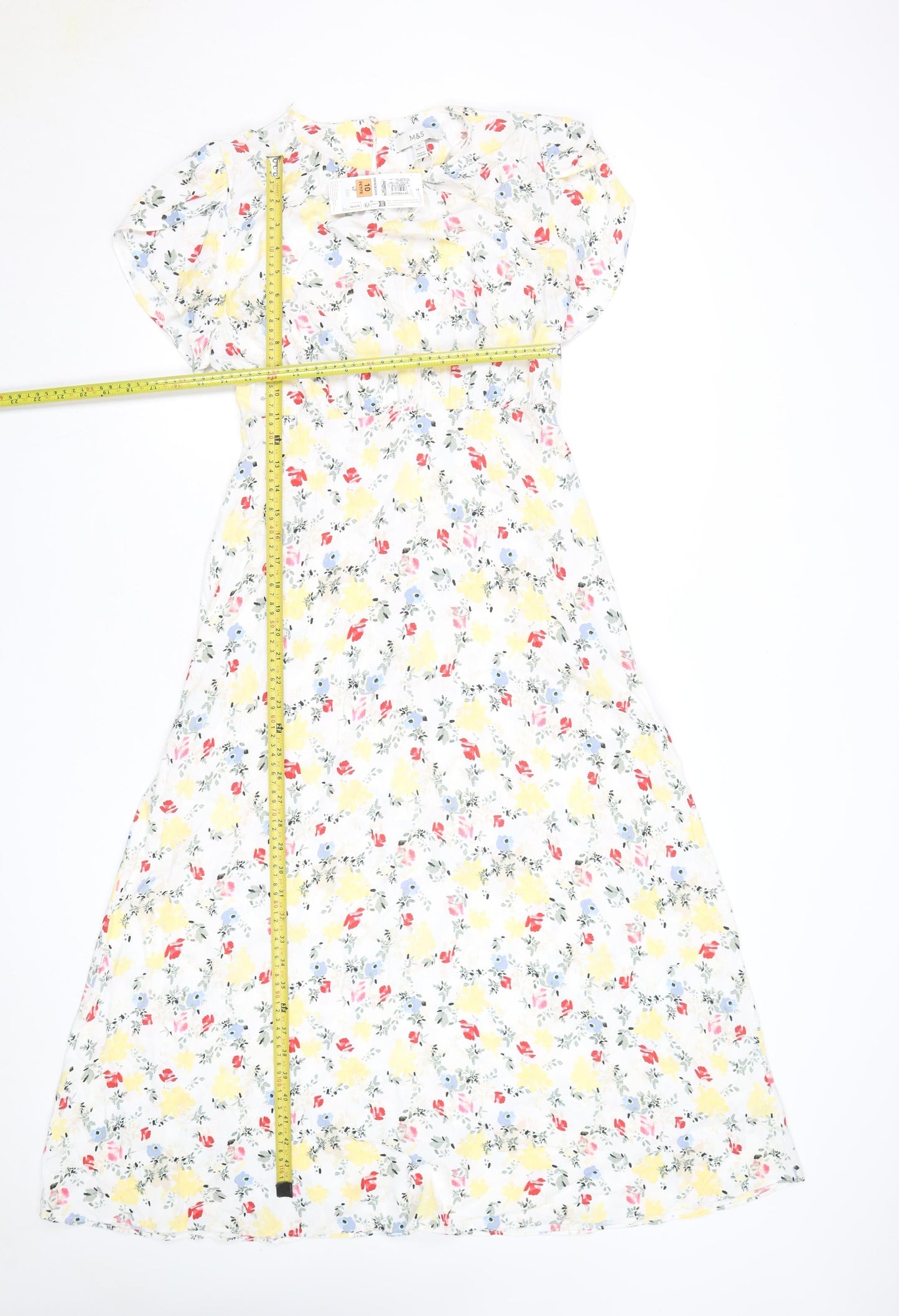 Marks and Spencer Women's Multicoloured Floral Midi Dress Size 12