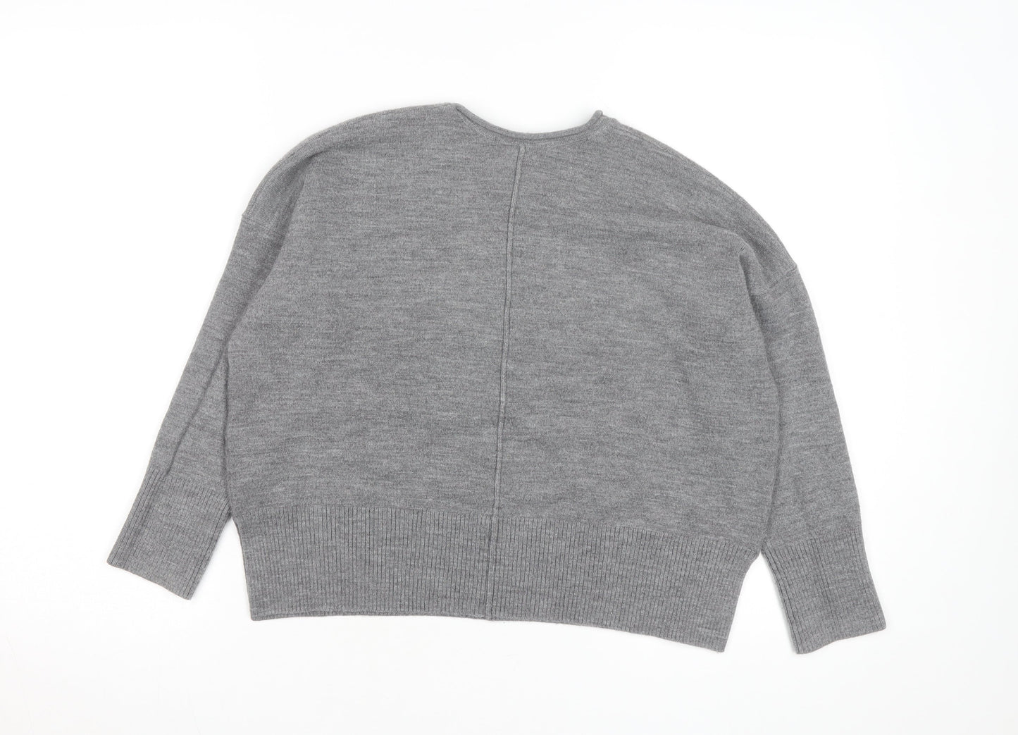 French Connection Men's Grey Wool Blend Crew Neck Jumper XS