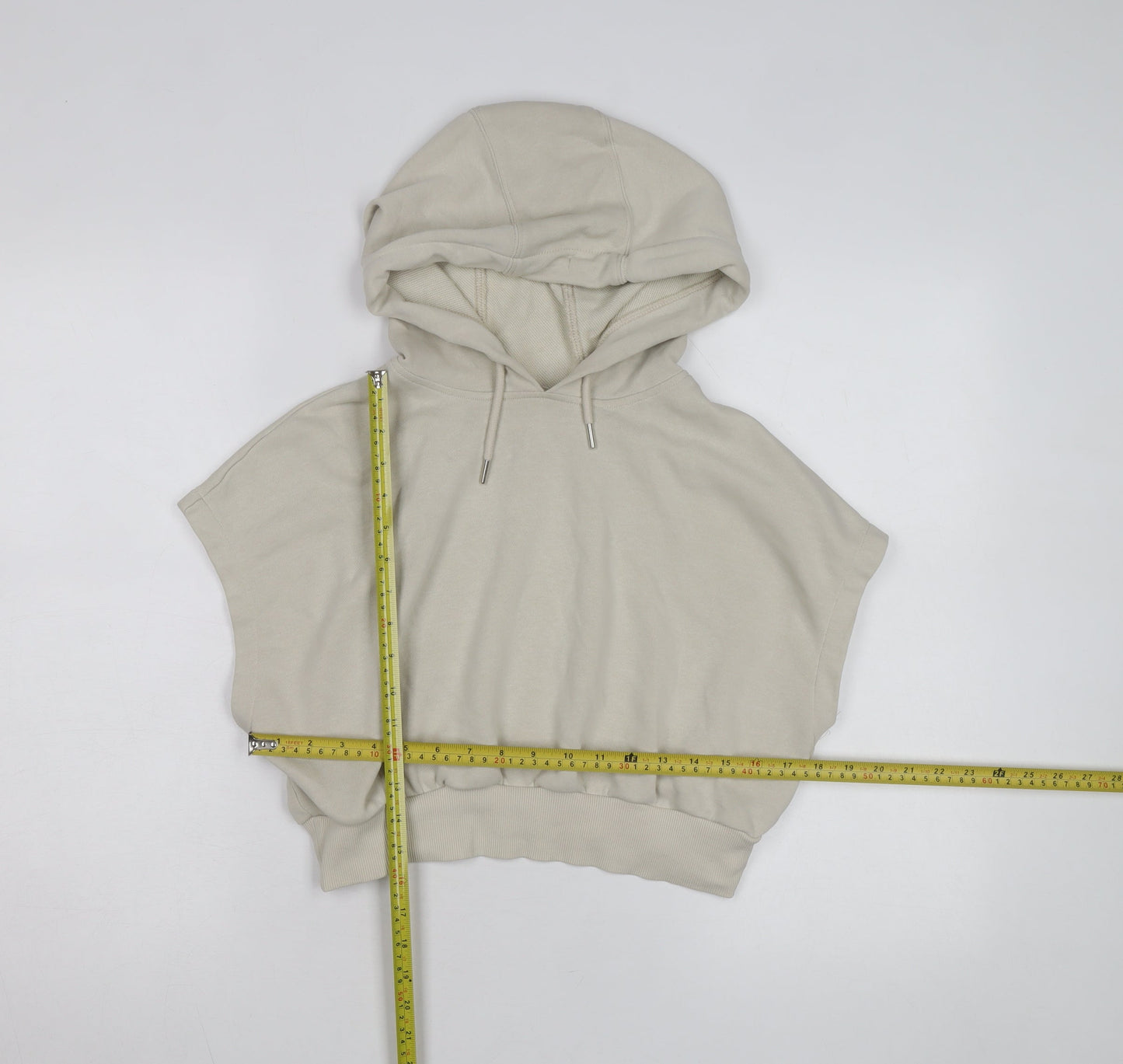 H&M Sport Women’s Beige Sleeveless Hooded Pullover Hoodie Size S