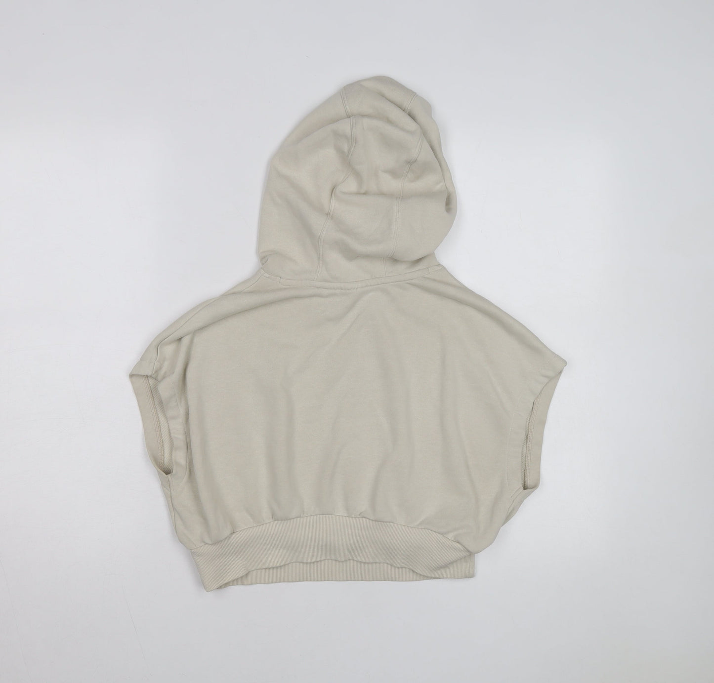 H&M Sport Women’s Beige Sleeveless Hooded Pullover Hoodie Size S