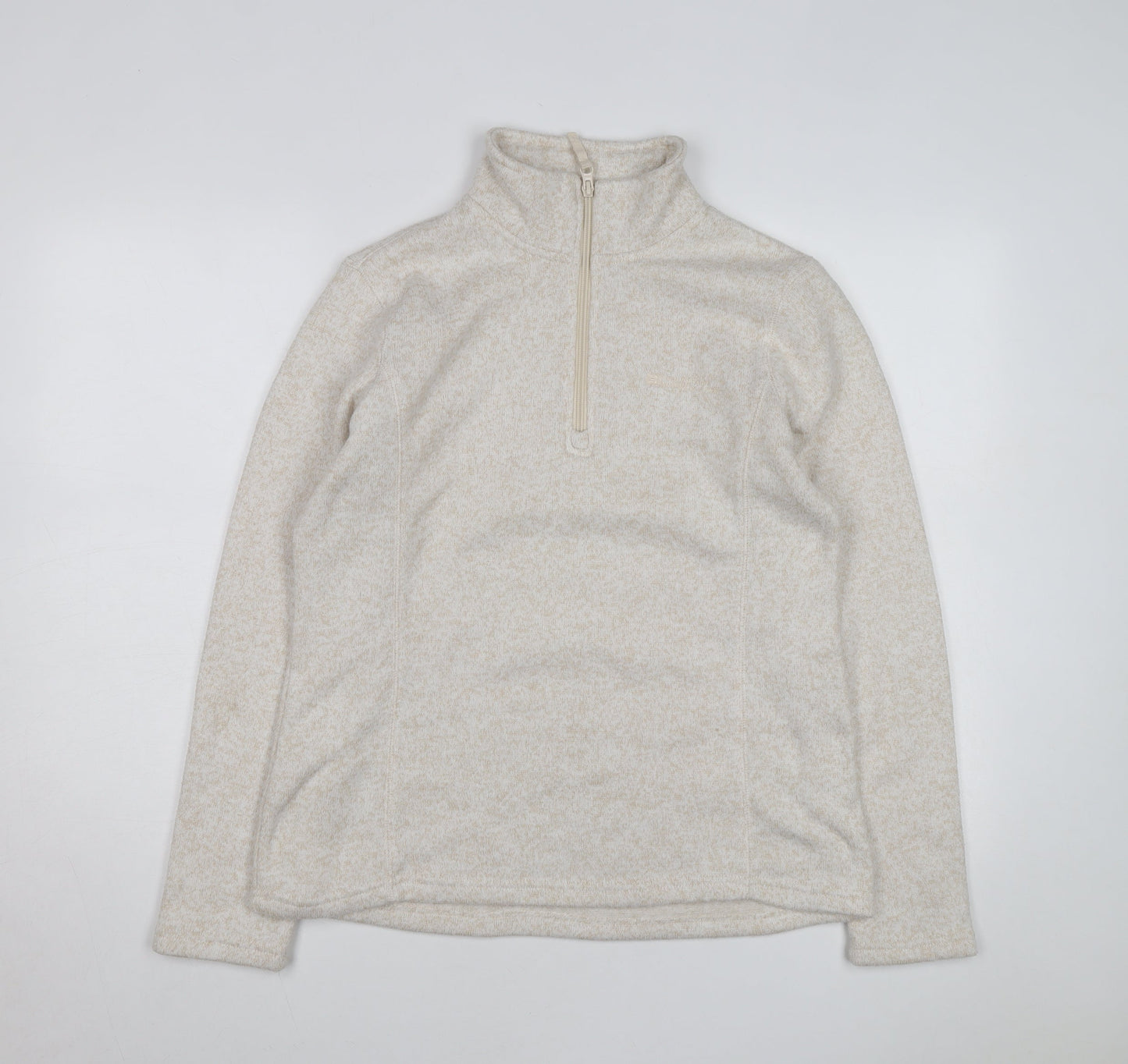 Mountain Warehouse Women's Beige 1/2 Zip Pullover Fleece UK 14