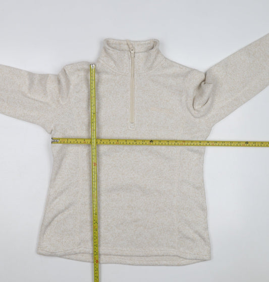 Mountain Warehouse Women's Beige 1/2 Zip Pullover Fleece UK 14