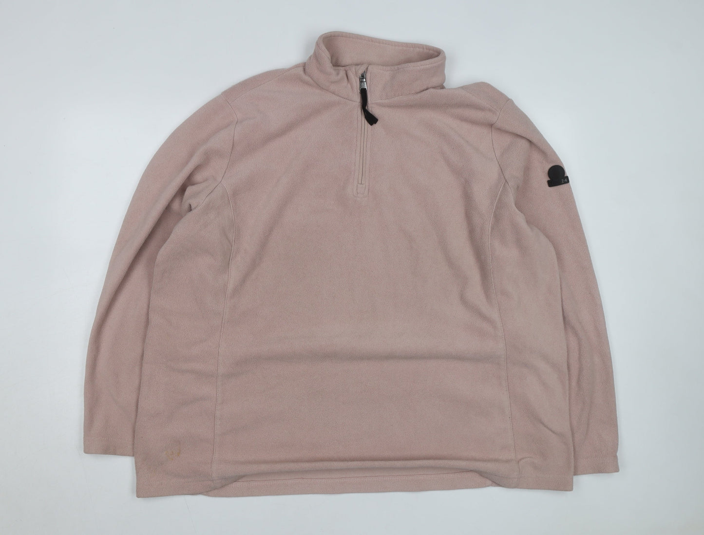 TOG24 Women’s Beige Fleece 1/4 Zip Pullover Sweatshirt Size 22