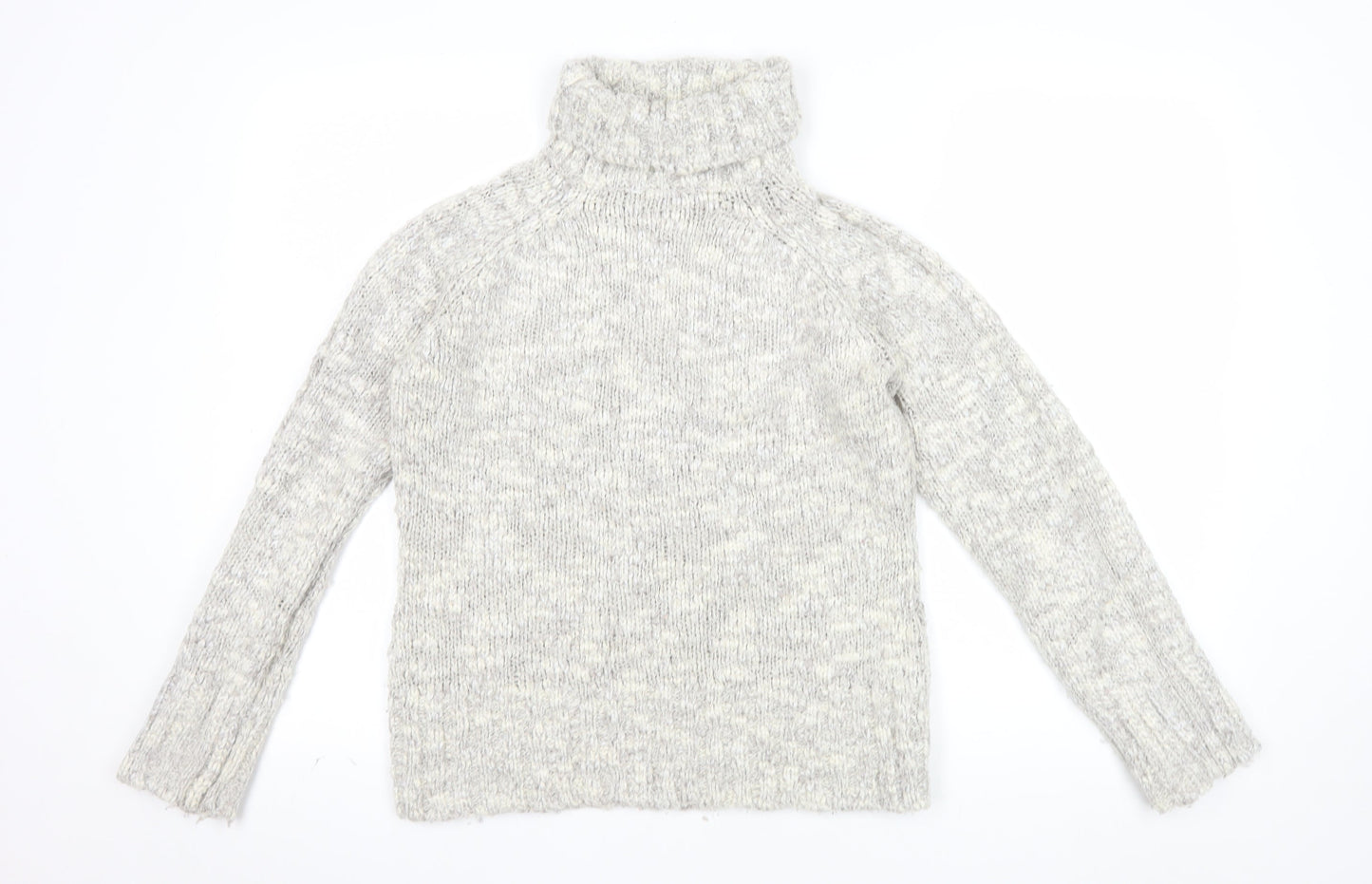 NEXT Women's Grey Roll Neck Chunky Knit Jumper UK 12