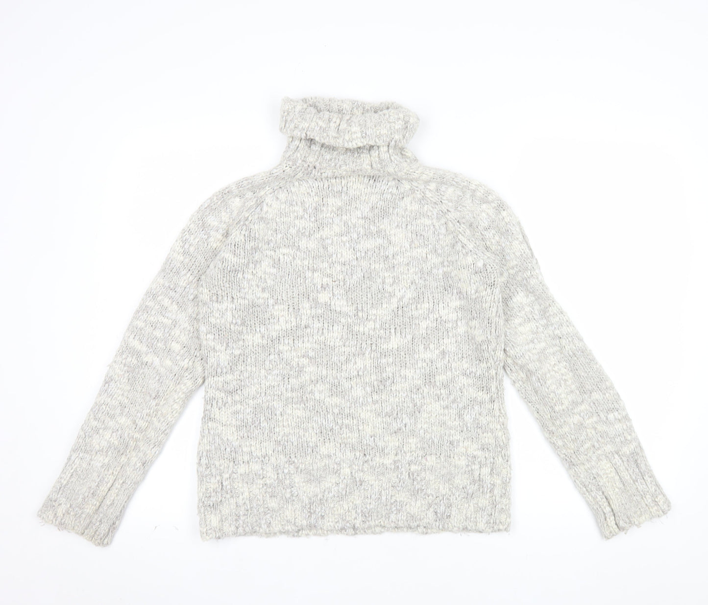 NEXT Women's Grey Roll Neck Chunky Knit Jumper UK 12