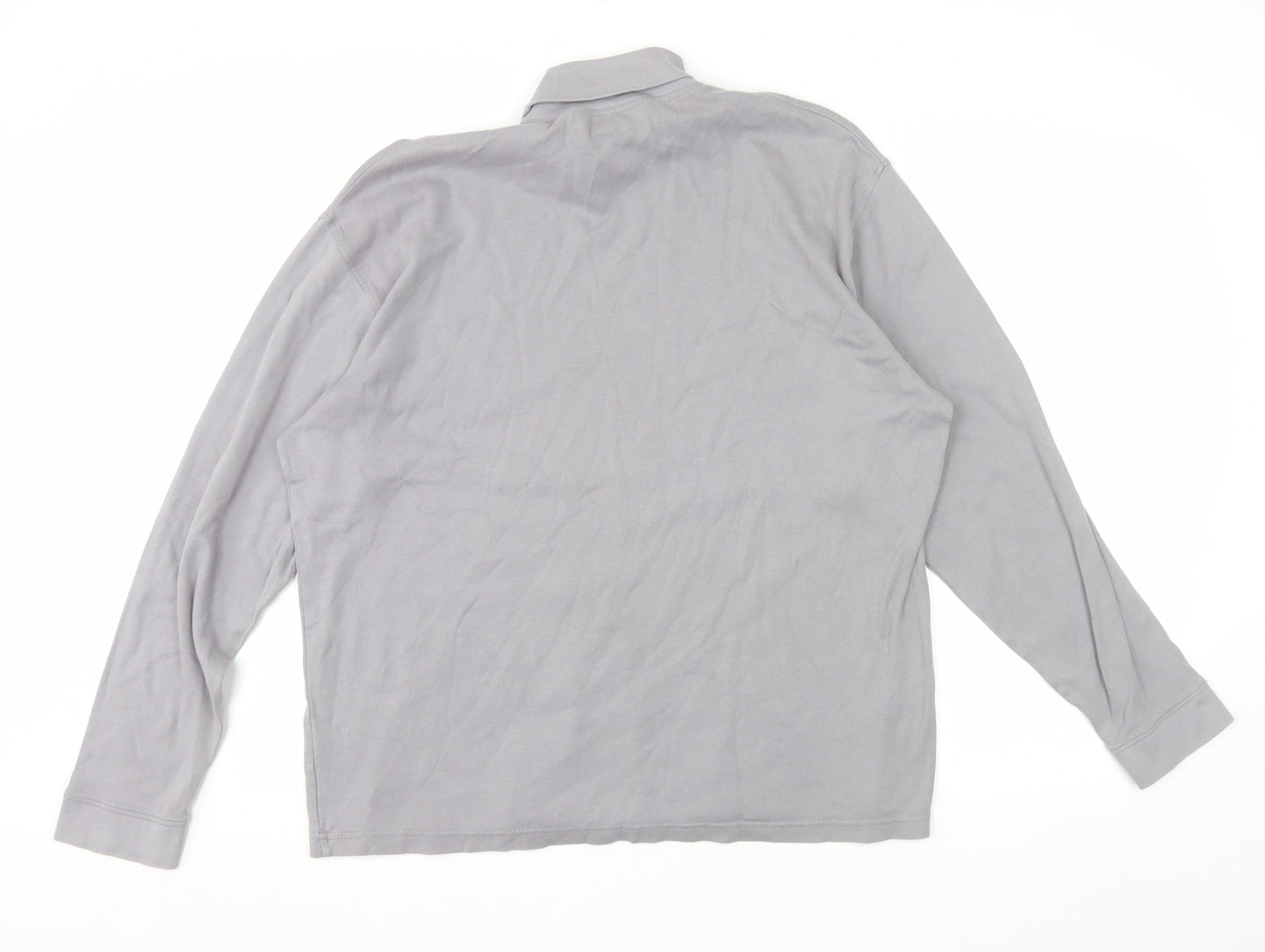 Colin Montgomerie Men's Grey Cotton Long Sleeve Pullover Sweatshirt L
