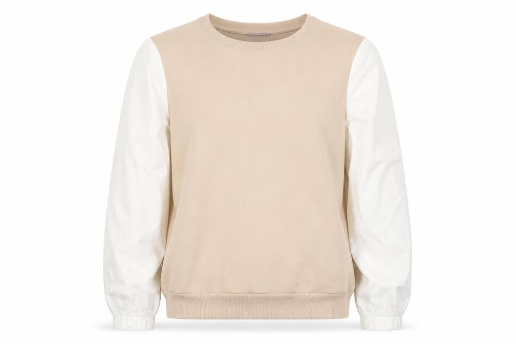 Mint Velvet Womens Beige Cream Long Sleeve Pullover Sweatshirt L