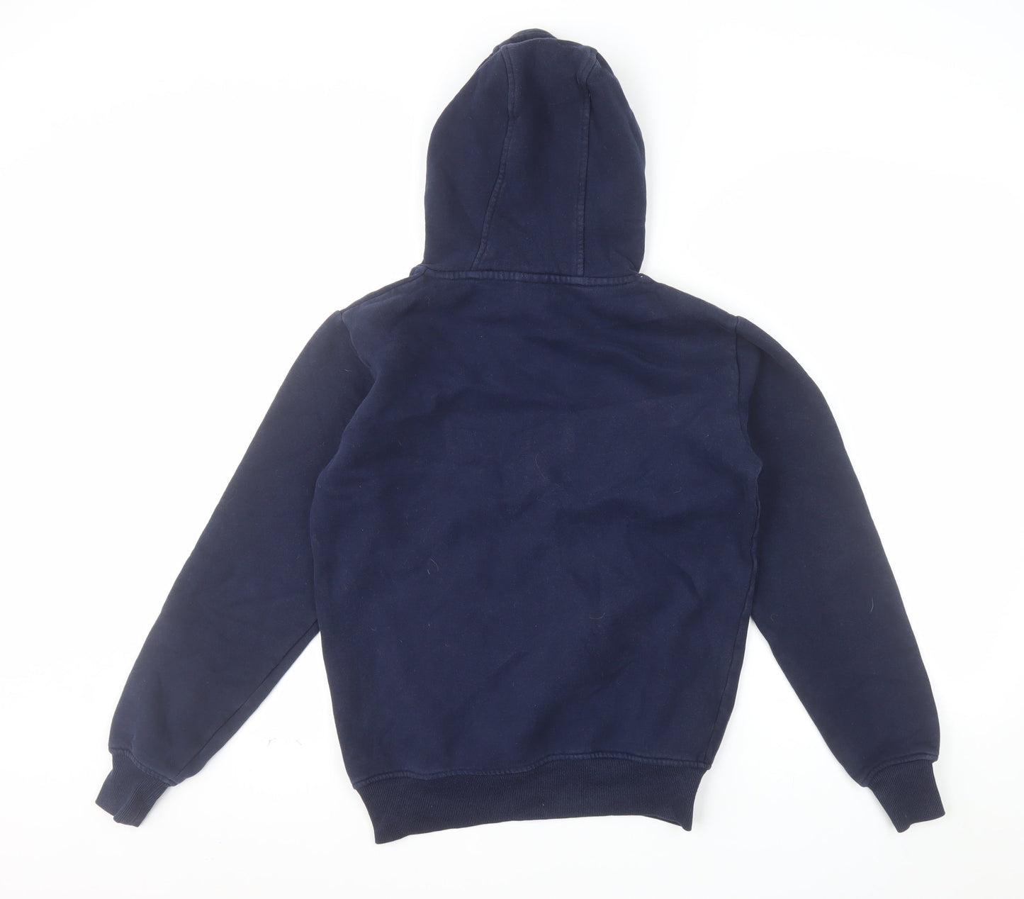 Ellesse Womens Navy Blue Pullover Hoodie UK 8 Cotton Blend Hooded Sweatshirt