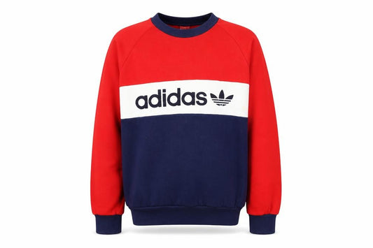 Adidas Mens Multicoloured Retro Logo Pullover Sweatshirt Size S