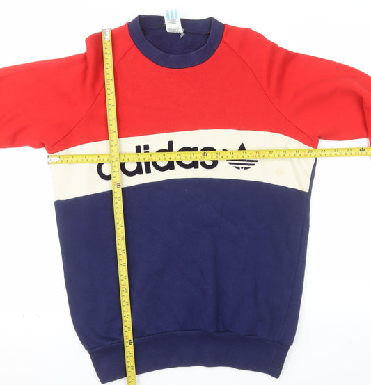 Adidas Mens Multicoloured Retro Logo Pullover Sweatshirt Size S