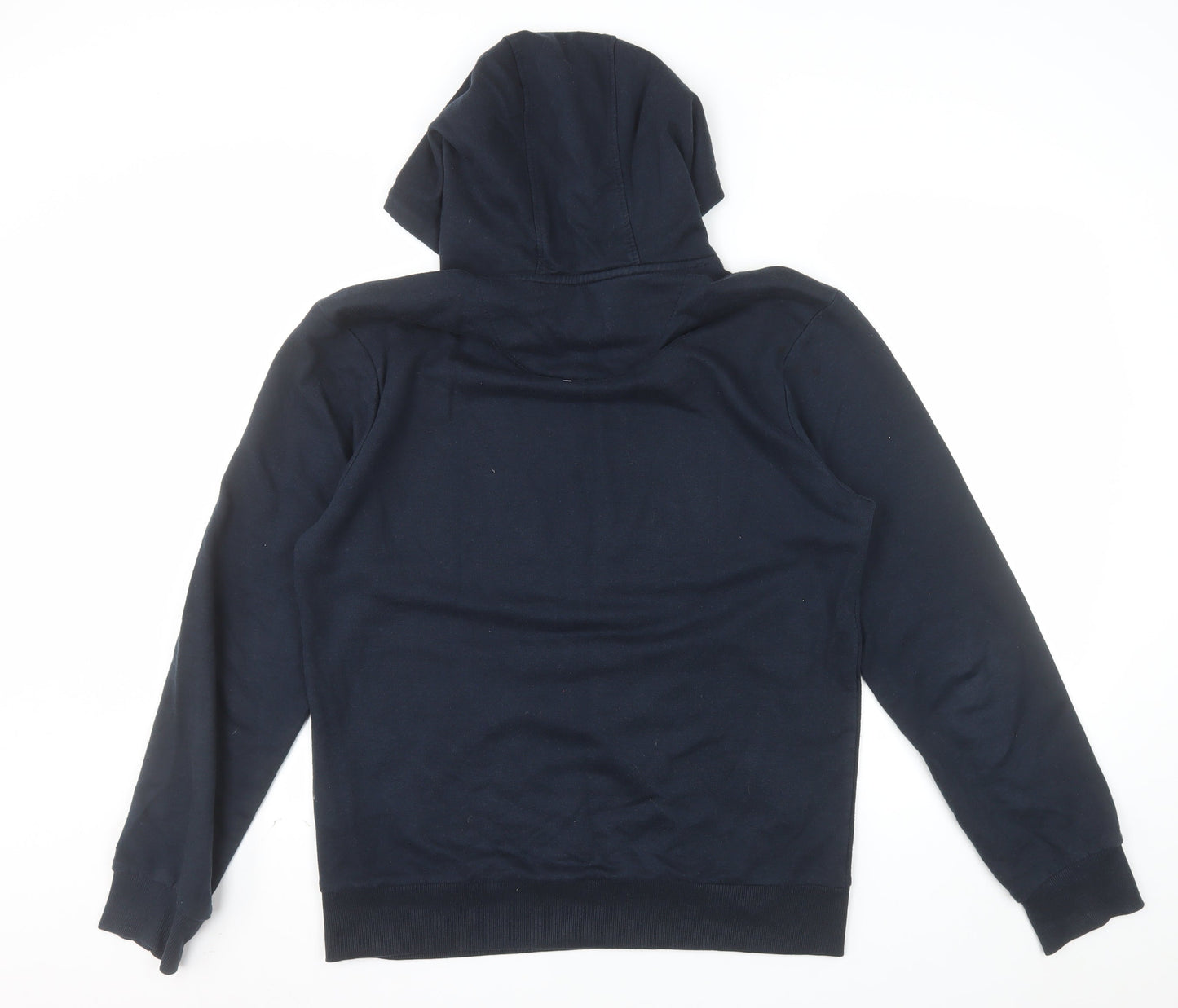 Firetrap Mens Black Pullover Hoodie M Graphic Print Cotton Blend