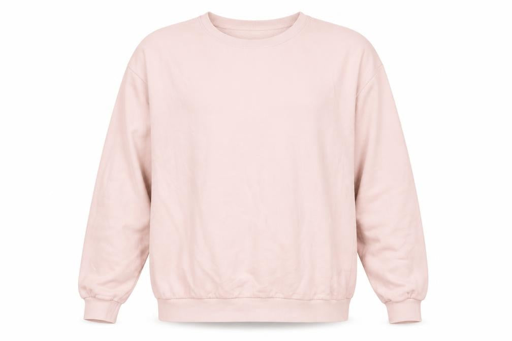 H&M Men’s Pink Crew Neck Pullover Sweatshirt Size L Fleece Cotton Blend