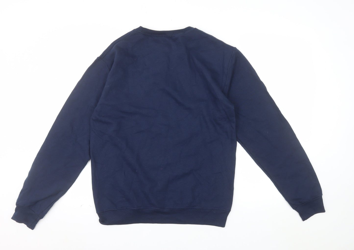 Athletic Works Men's Blue Crew Neck Long Sleeve Pullover Sweatshirt S