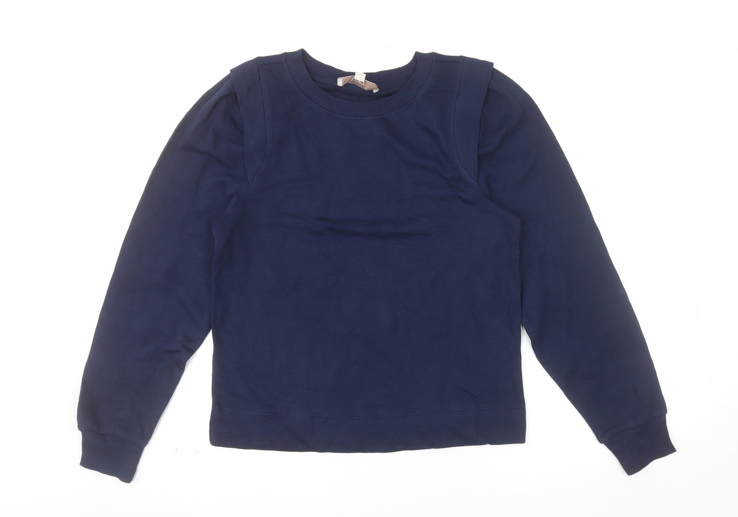 LOFT Women's Navy Blue Crew Neck Pullover Sweatshirt Size S