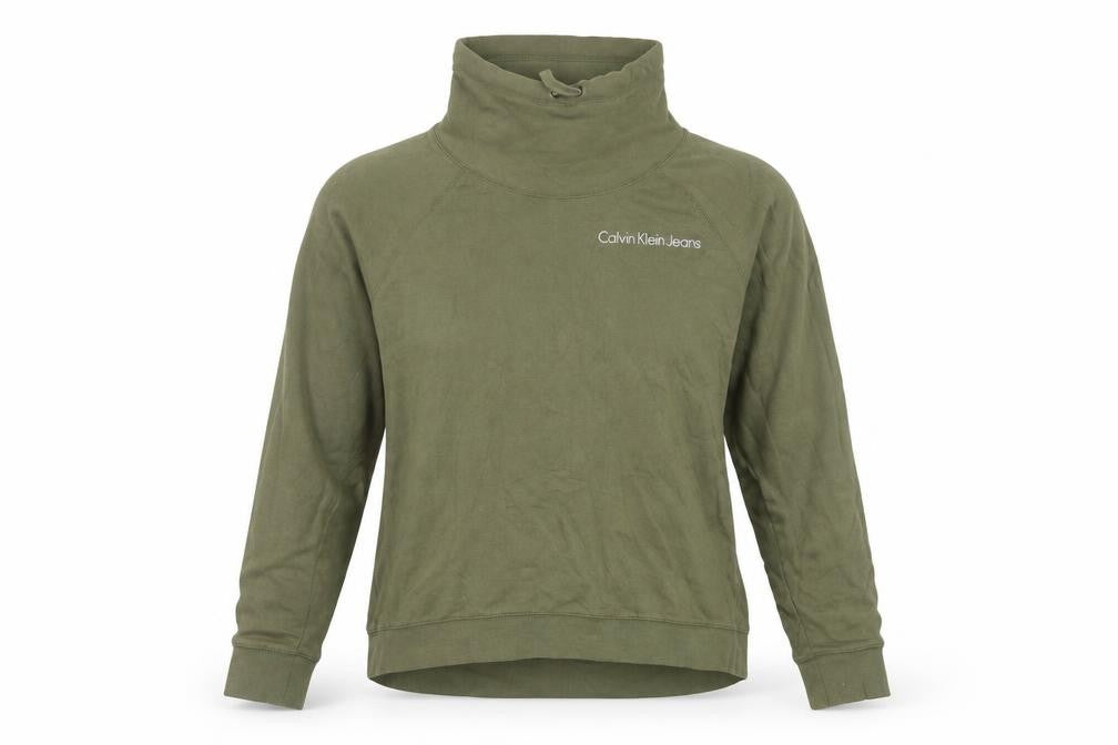 Calvin Klein Jeans Women’s Green Pullover Sweatshirt M Cotton Blend