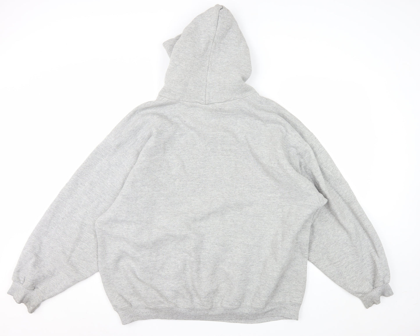 Nike Men's Grey Pullover Hoodie L Regular Fit Fleece Sweatshirt