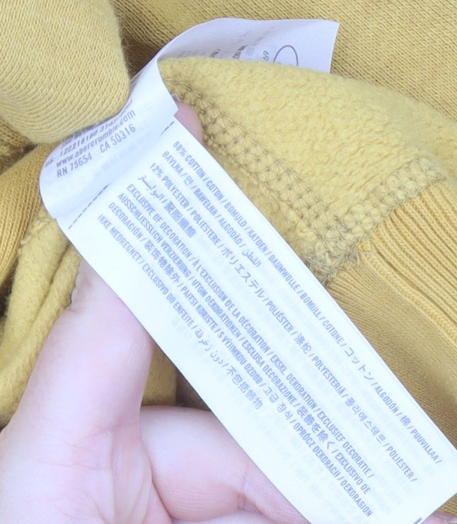 Abercrombie & Fitch Men’s Yellow Crew Neck Sweatshirt M