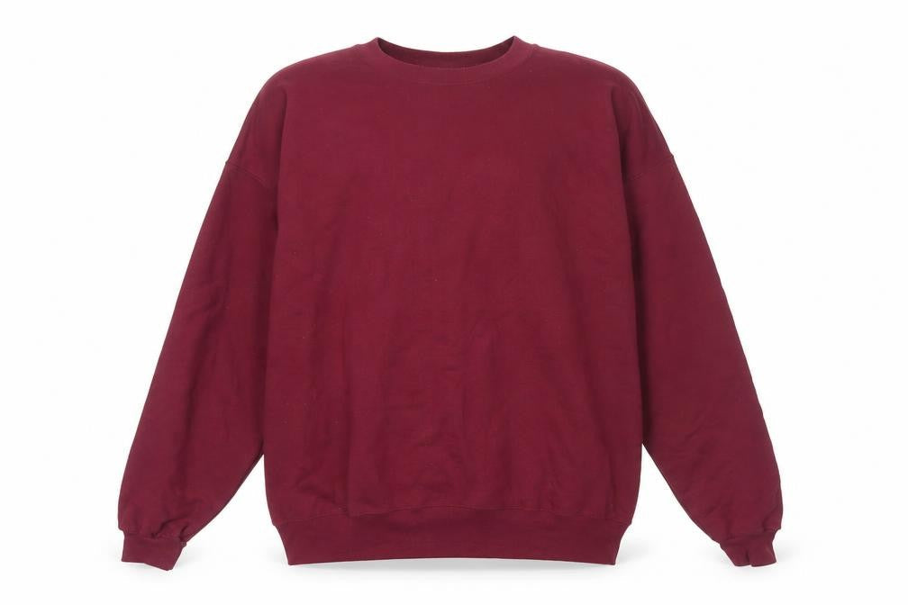 Hanes Men's Red L Pullover Fleece Sweatshirt Crew Neck
