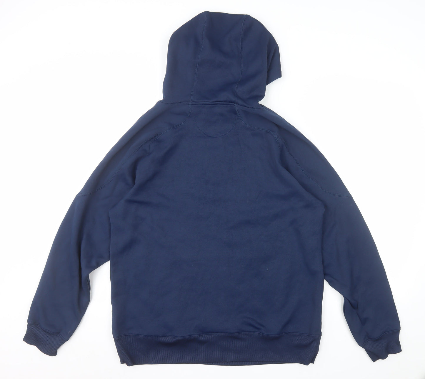 John Deere Mens Blue Pullover Hoodie L Logo Outdoor Fleece