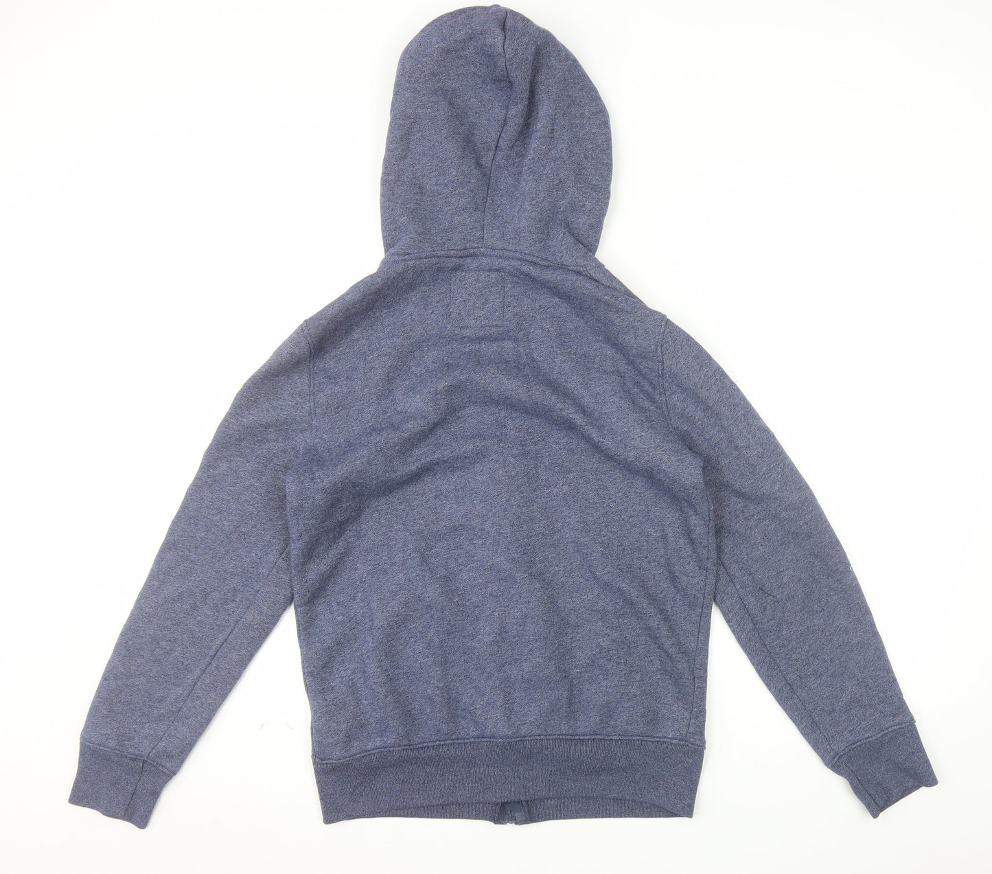 Hollister Men Blue Full Zip Hoodie XS Logo Fleece Sweatshirt