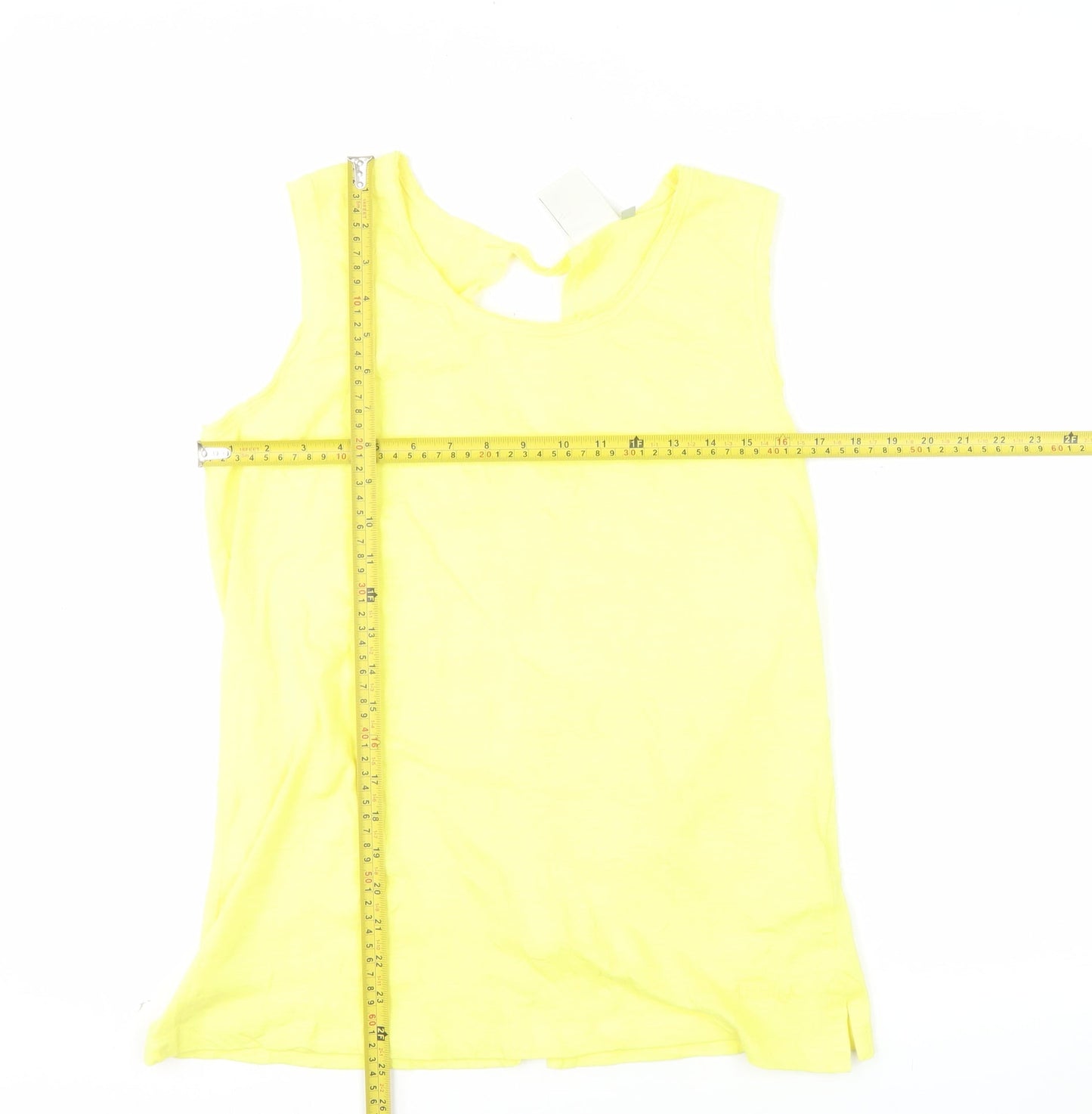 Weird Fish Women's Yellow Cotton Sleeveless Tank Top Size 12