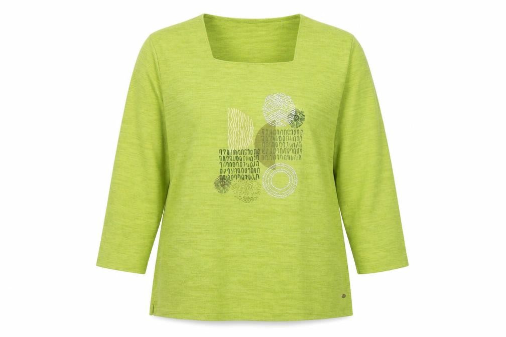 TIGI Women’s Green Long Sleeve Square Neck Pullover Jumper Size 18