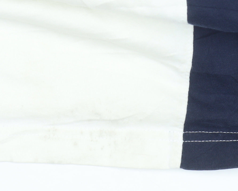 Nike Boys White Blue Colourblock Logo T-Shirt Size 11-12 Years