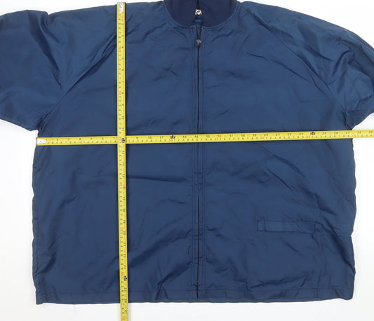 Duckster Sportswear Men's Blue XL Bomber Jacket Nylon Zip Vintage