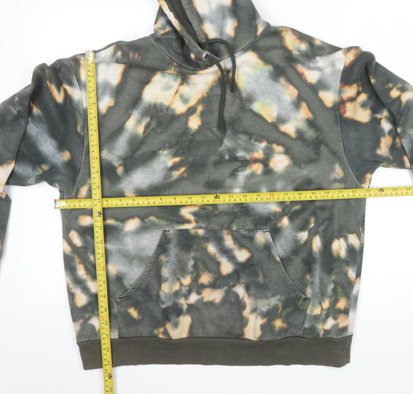 Monki Unisex Multicoloured Tie Dye Pullover Hoodie M Relaxed Fit