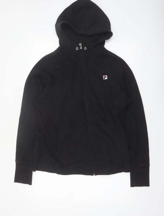FILA Women's Black XL Full Zip Hoodie Sweatshirt