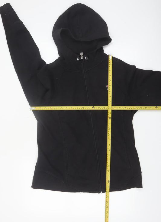 FILA Women's Black XL Full Zip Hoodie Sweatshirt