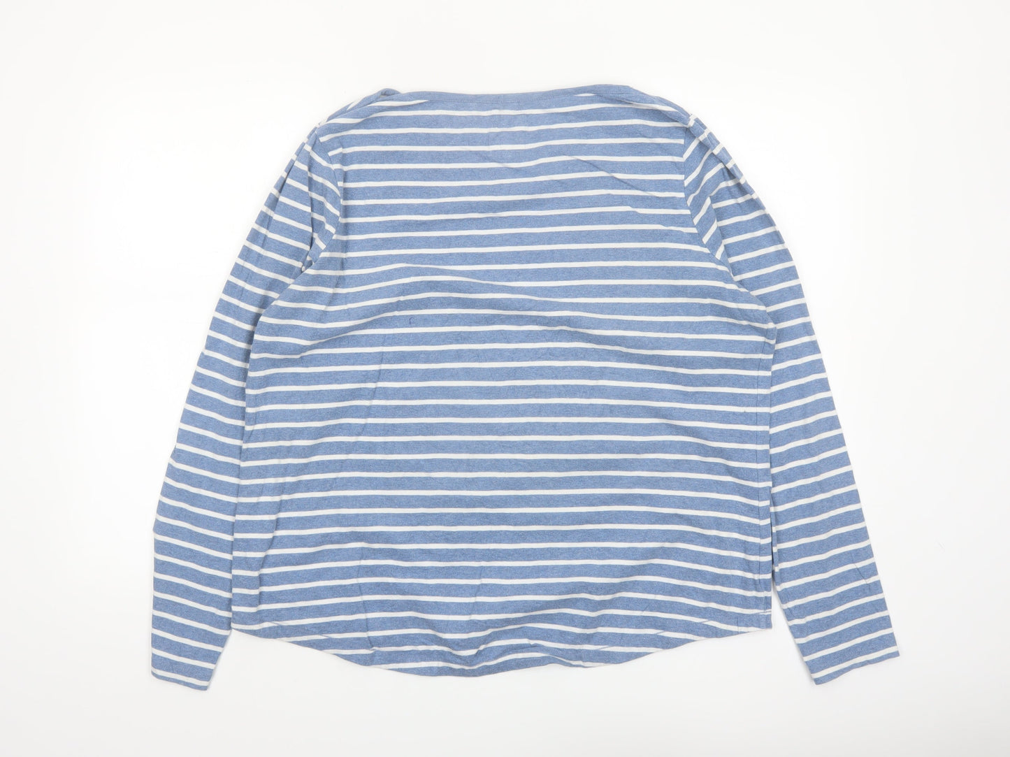 FatFace Women's Blue Striped Long Sleeve Cotton Breton T-Shirt Size 18
