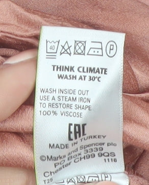 Marks and Spencer Women’s Blush Pink Viscose Wrap Blouse UK 12