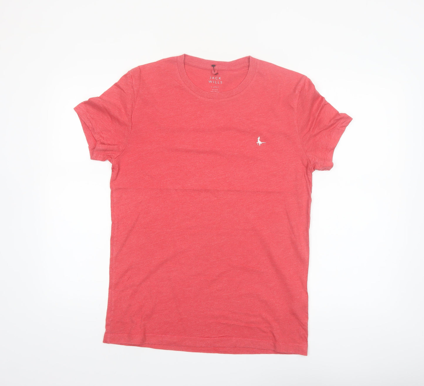 Jack Wills Mens Red Crew Neck Short Sleeve T-Shirt XS Classic Fit