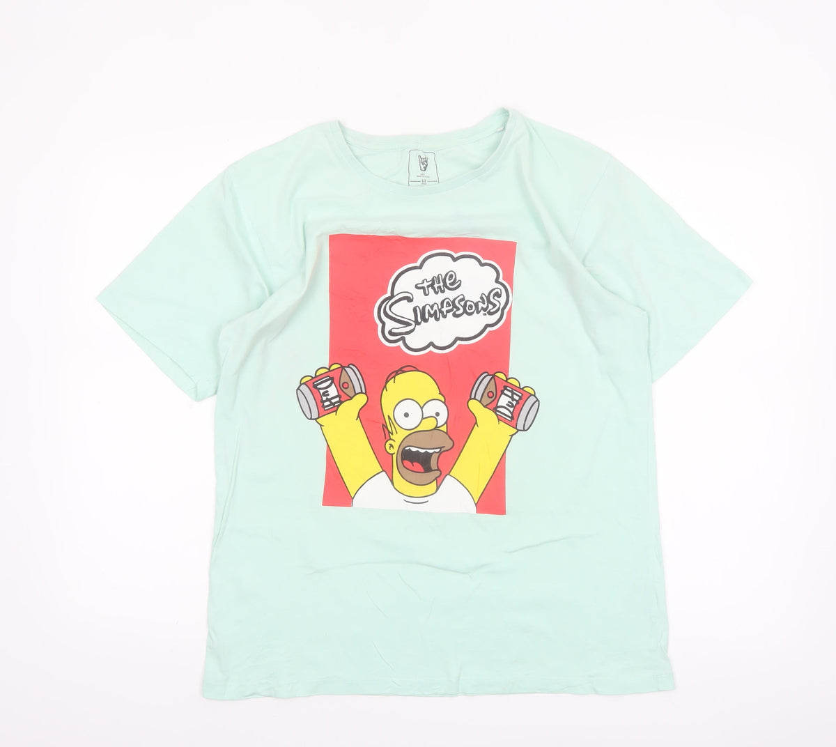 Free Authority Men's Green Homer Simpson The Simpsons Graphic T-Shirt M