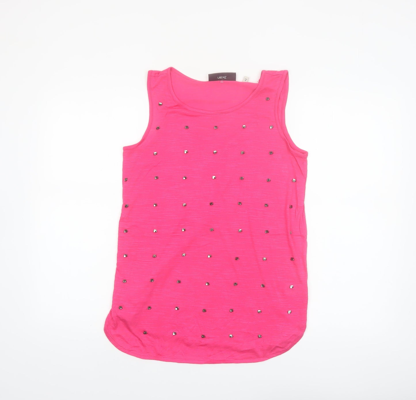 Next Women's Pink Studded Sleeveless Tank Top Size 10